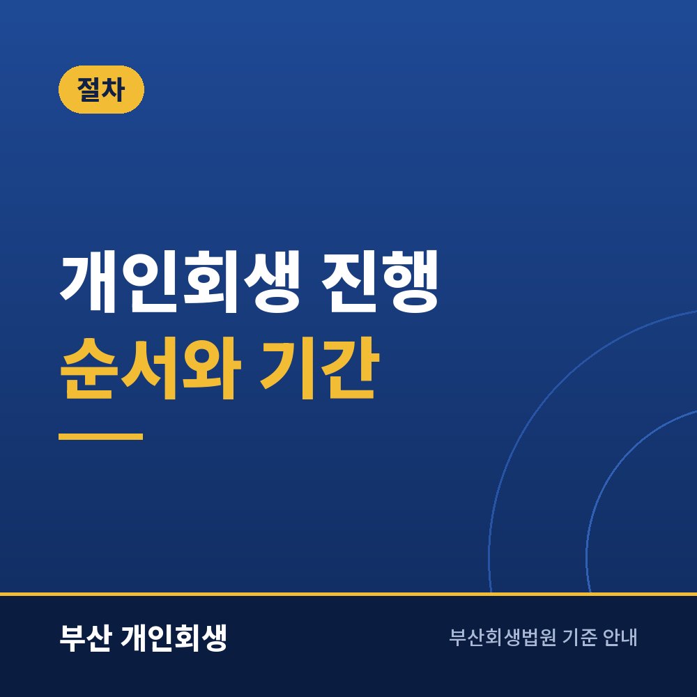개인회생 진행 순서와 기간 | 접수에서 면책까지 단계별 정리